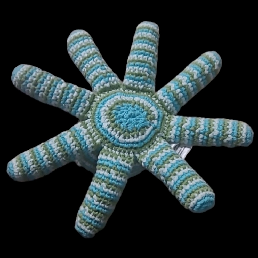 BABY HANDMADE PEBBLE OCTOPUS RATTLE - Picture 6 of 10